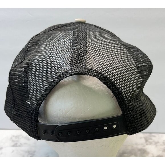 Vintage Idaho Bit & Steel Trucker Hat Mesh Snapback Black State Outline 90s - Picture 2 of 9
